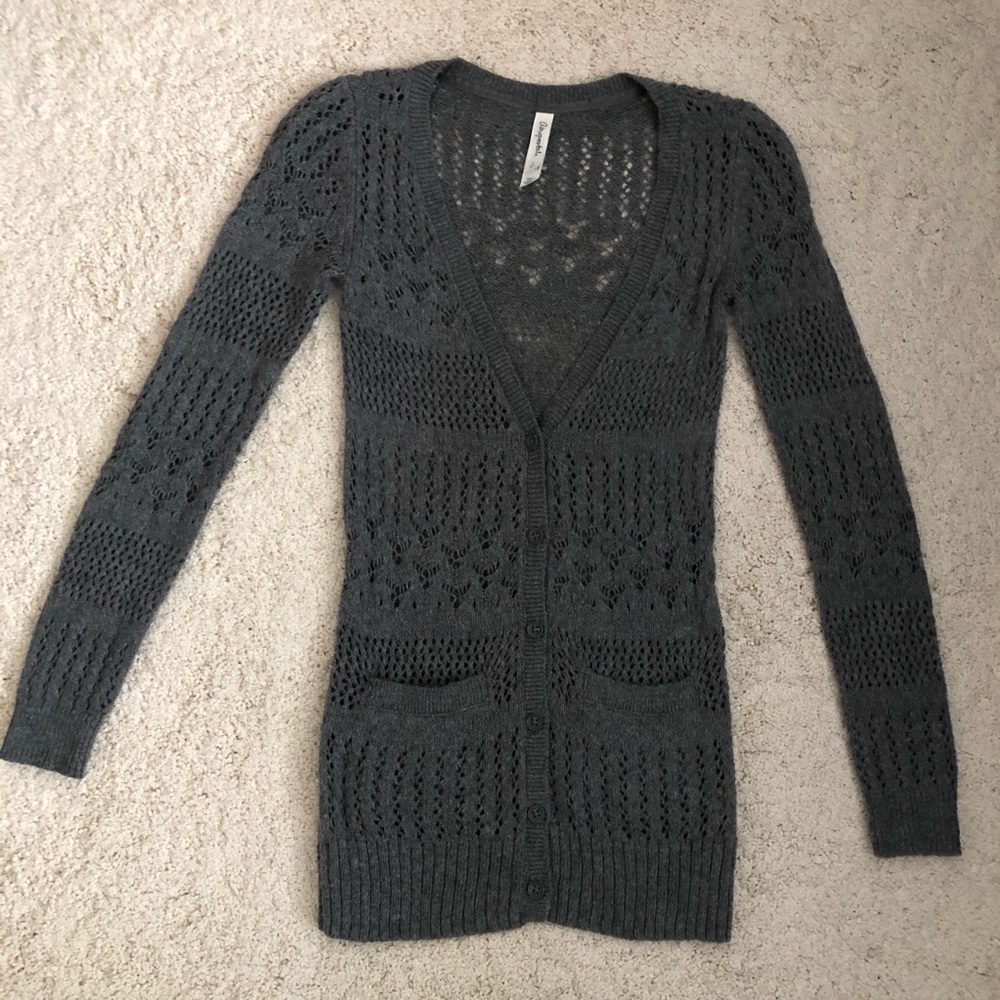 Aeropostale Grey Cardigan Size Small